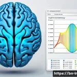 Home 18 뇌파 모니터링의 통계적 분석 방법 - A highly detailed scientific illustration of a human brain with superimposed EEG wave patterns in bo...